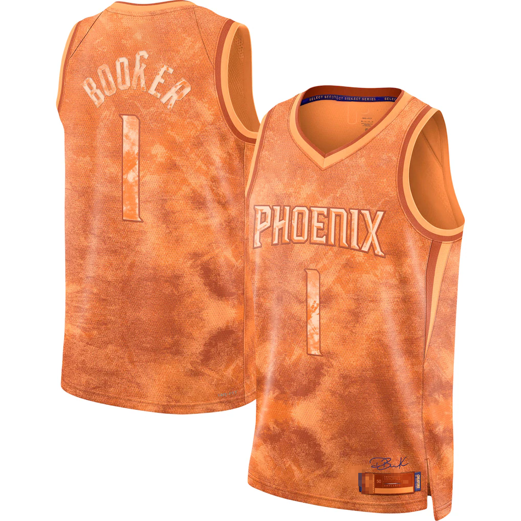 Kdoa P.Suns #1 Devin Booker Orange Select Series Swingman Jerseys