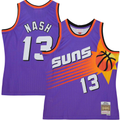 Kdoa P.Sunss #13 Steve Nash Mitchell & Ness Purple Hardwood Classics 1996-1997 Tropical Swingman Jerseys