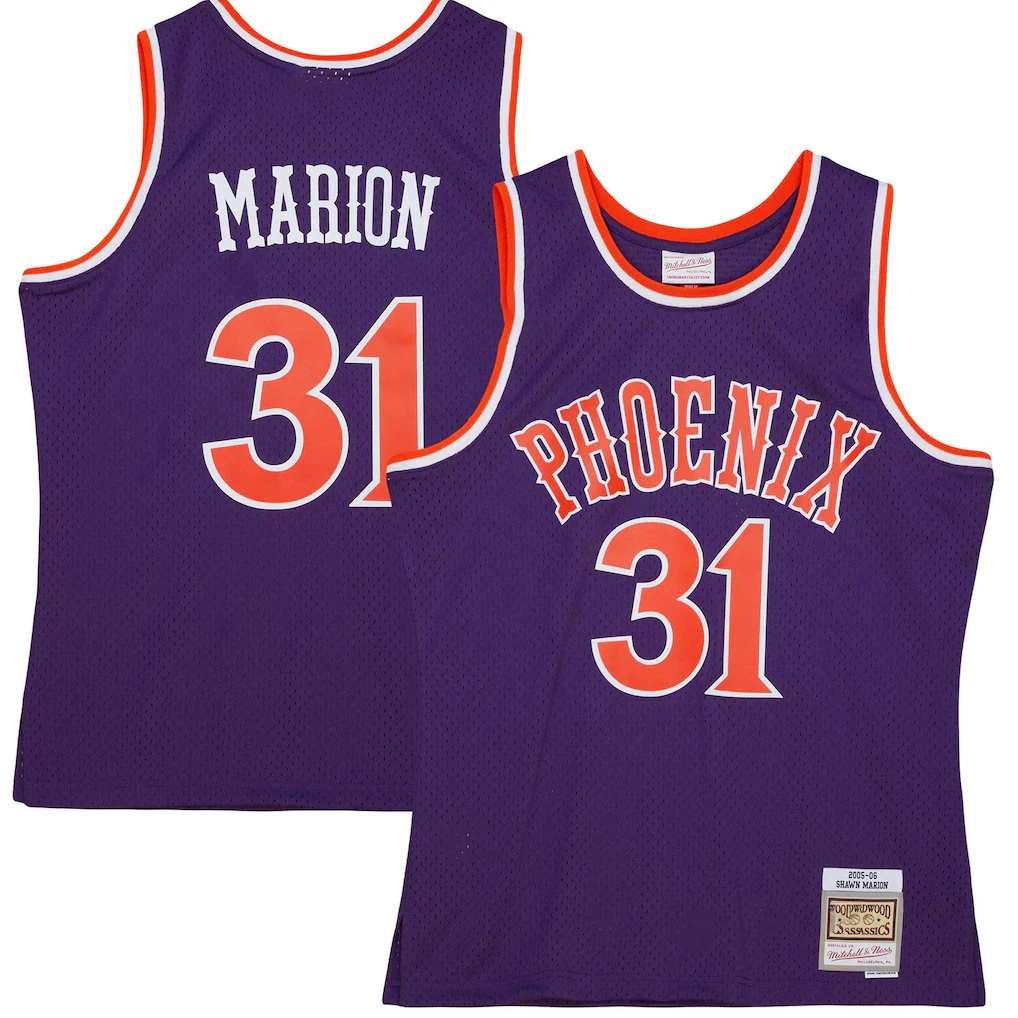 Kdoa P.Sunss #31 Shawn Marion Mitchell & Ness Purple 2005-2006 Hardwood Classics Swingman Jerseys