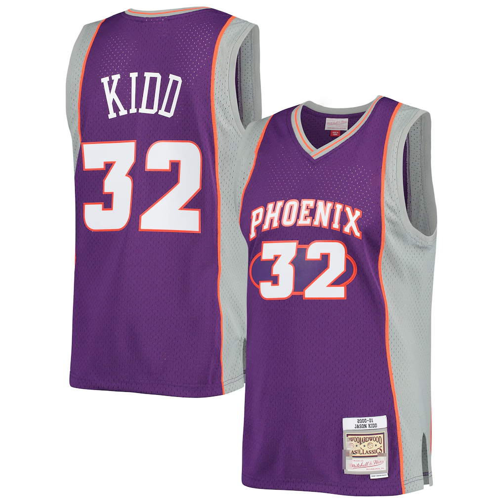 Kdoa P.Sunss #32 Jason Kidd Mitchell & Ness Purple Big & Tall Hardwood Classics 2000-2001 Swingman Jerseys
