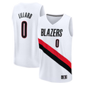 Kdoa PT.Blazers #0 Damian Lillard Fanatics White Fast Break Replica Player Jerseys - Association Edition