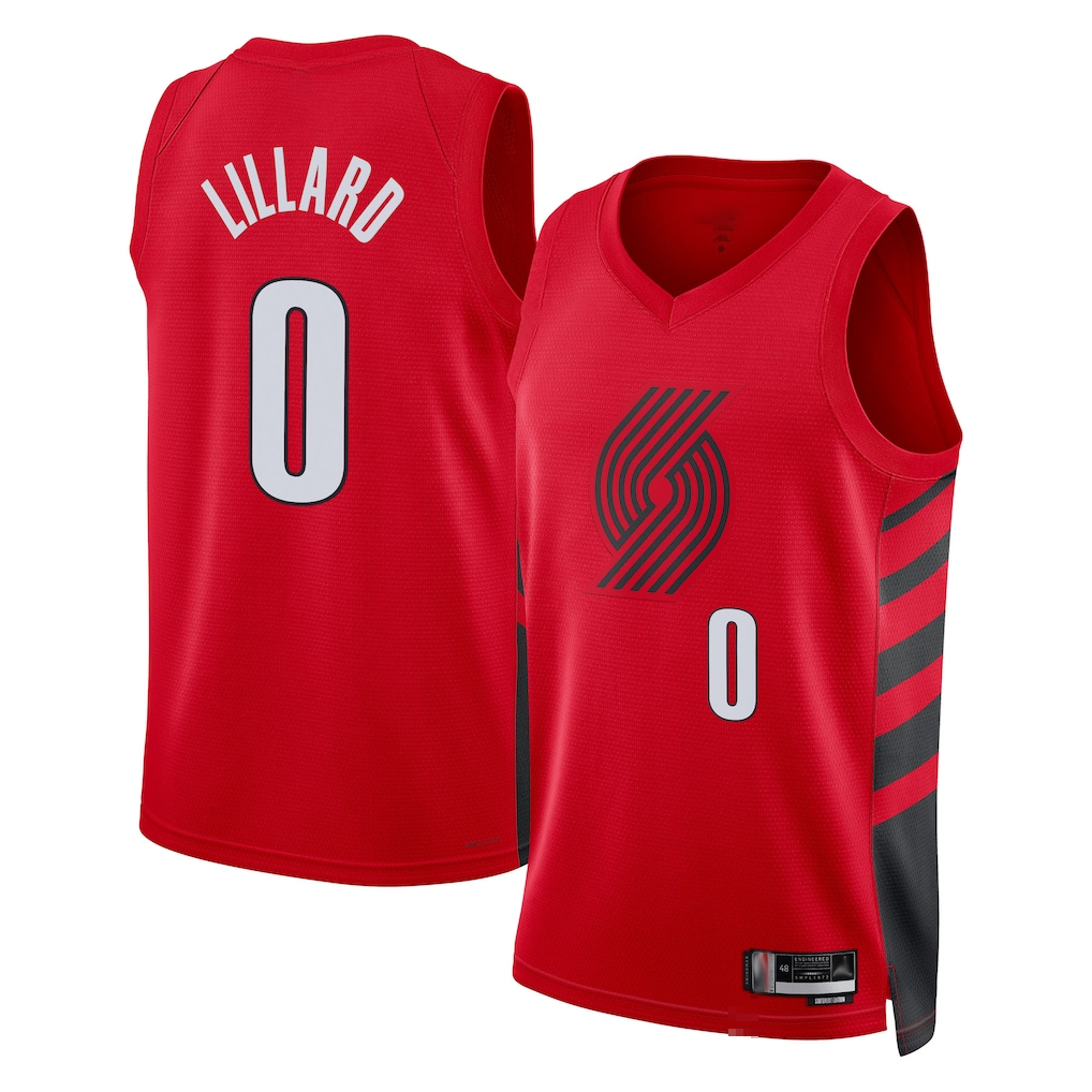 Kdoa PT.Blazers #0 Damian Lillard White Swingman Jerseys - Association Edition