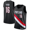 Kdoa PT.Blazers #16 Yang Hansen Black Swingman Jerseys - Icon Edition