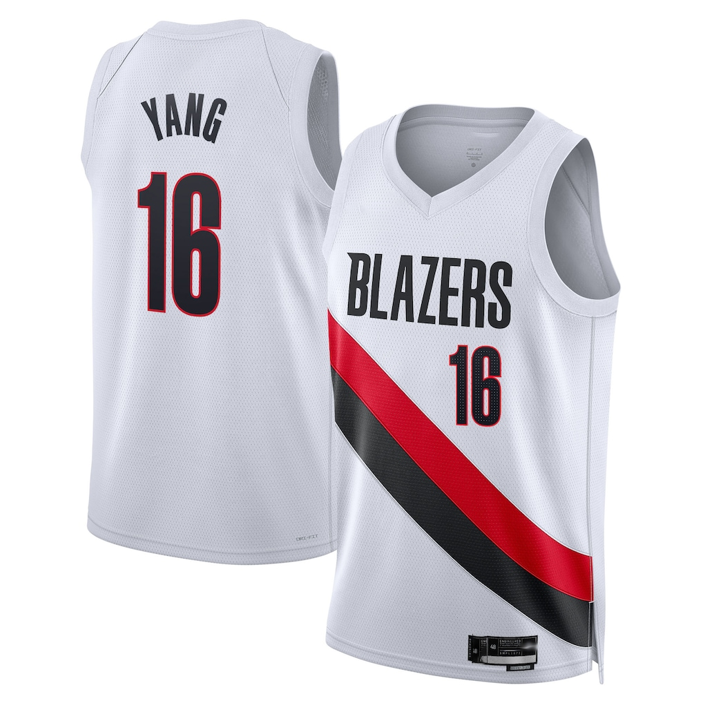 Kdoa PT.Blazers #16 Yang Hansen White Swingman Jerseys - Association Edition