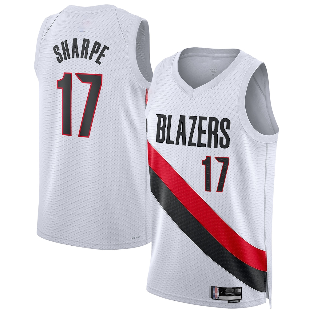 Kdoa PT.Blazers #17 Shaedon Sharpe White Swingman Player Jerseys - Association Edition