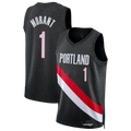 Kdoa PT.Blazers #1 Ja Morant Black Swingman Jerseys - Icon Edition
