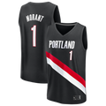Kdoa PT.Blazers #1 Ja Morant Fanatics Black Fast Break Jerseys - Icon Edition
