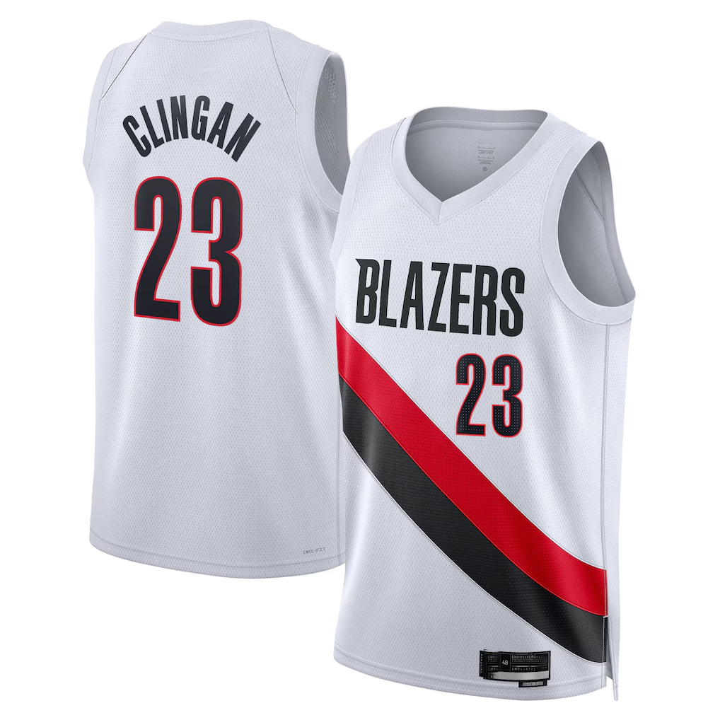 Kdoa PT.Blazers #23 Donovan Clingan White Swingman Jerseys - Association Edition
