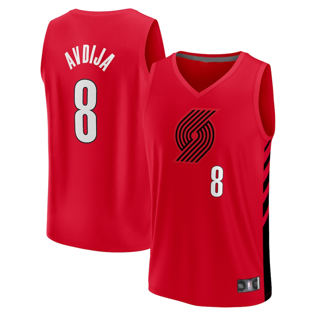 Kdoa PT.Blazers #8 Deni Avdija Fanatics Red Fast Break Player Jerseys - Statement Edition