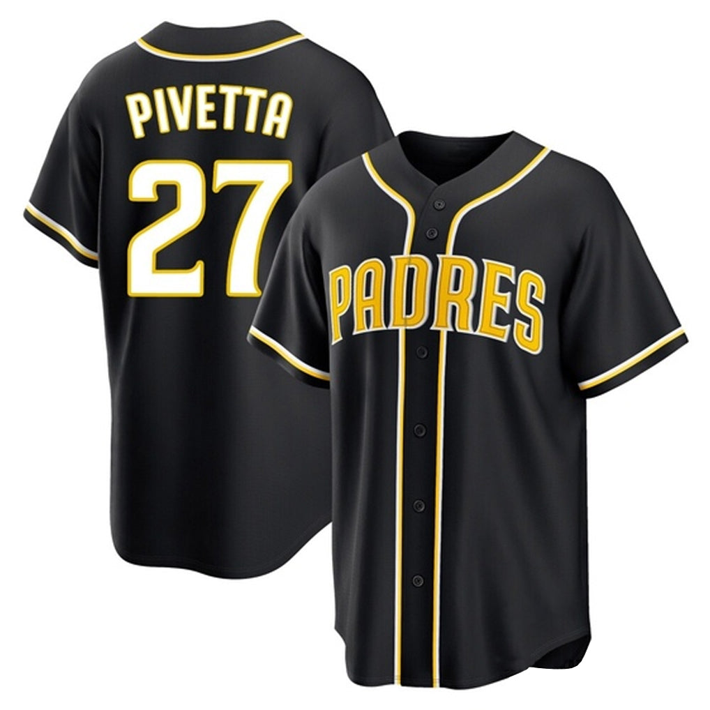 Kdoa S.Diego Padres #27 Nick Pivetta Player Black 2026 Fashion Home Stitched Jerseys
