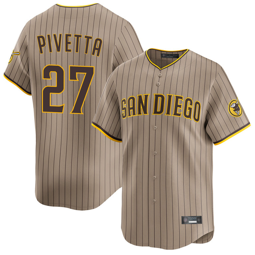 Kdoa S.Diego Padres #27 Nick Pivetta Player Khaki Home Limited Stitched Jerseys