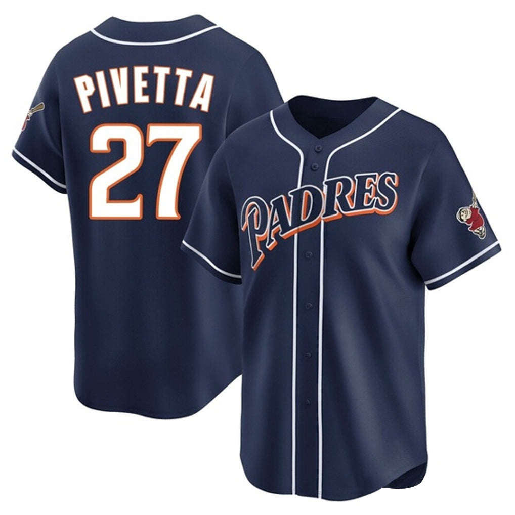 Kdoa S.Diego Padres #27 Nick Pivetta Player Navy Cooperstown Collection Limited Home Stitched Jerseys