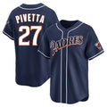 Kdoa S.Diego Padres #27 Nick Pivetta Player Navy Cooperstown Collection Limited Home Stitched Jerseys