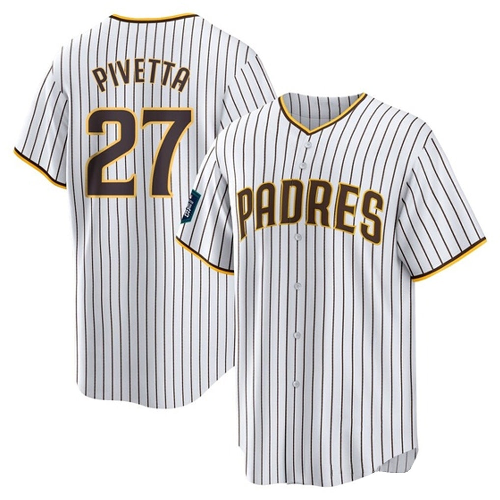 Kdoa S.Diego Padres #27 Nick Pivetta Player White Home Game Stitched Jerseys