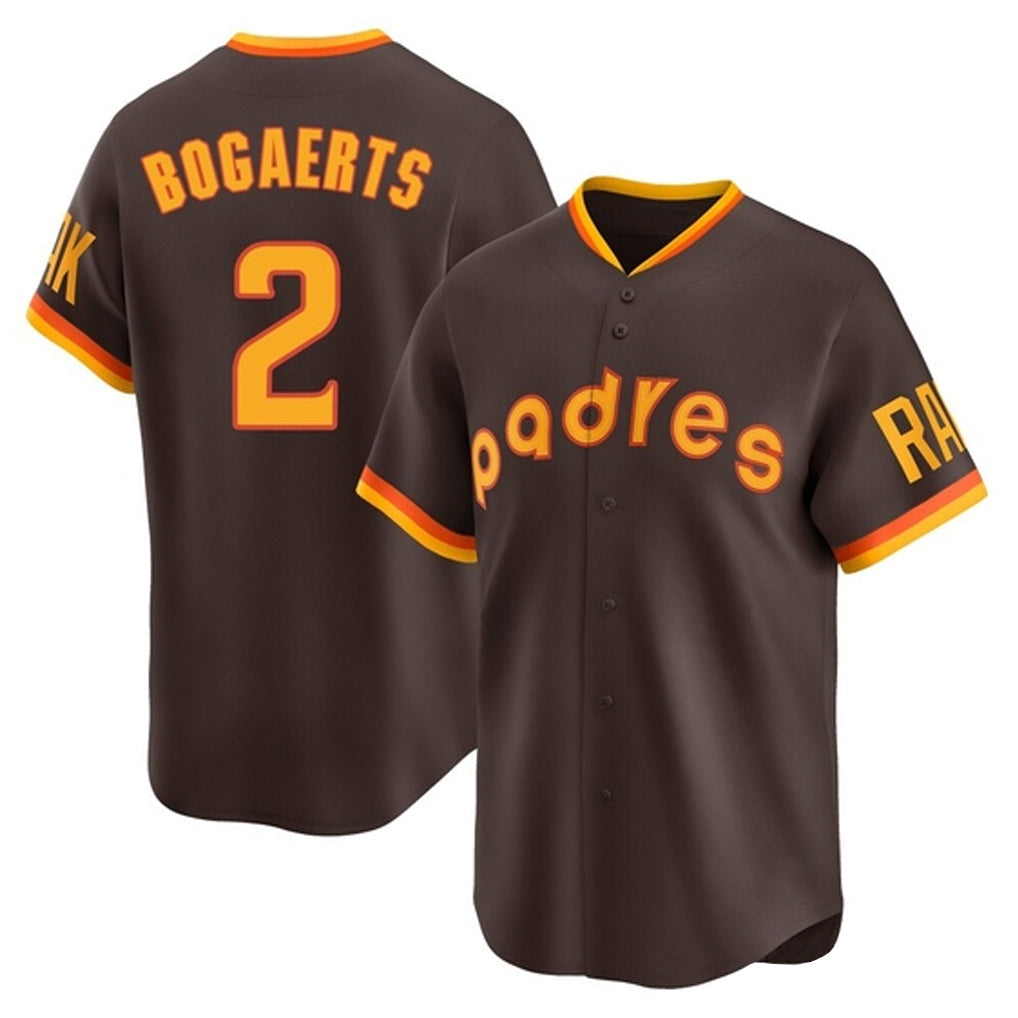 Kdoa S.Diego Padres #2 Xander Bogaerts Player Brown Home Cooperstown Collection Replica Game Stitched Jerseys
