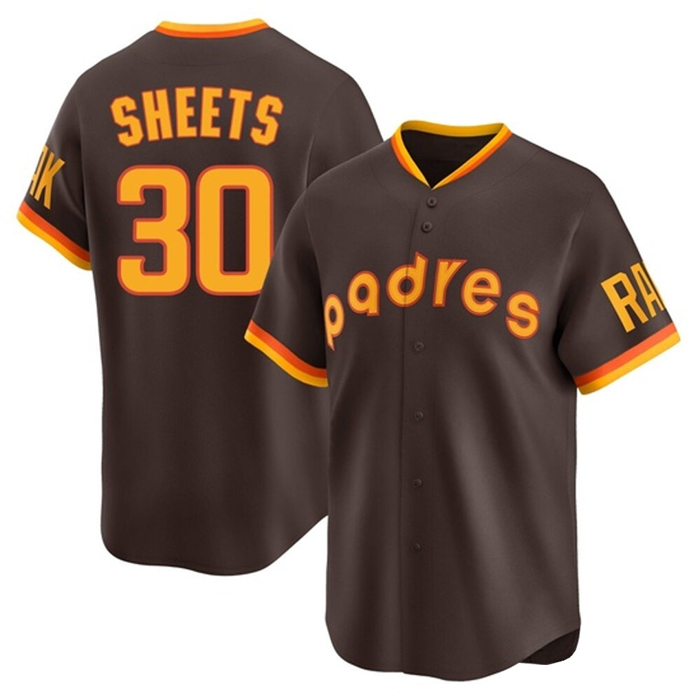 Kdoa S.Diego Padres #30 Gavin Sheets Player Brown Home Cooperstown Collection Replica Game Stitched Jerseys