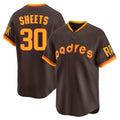 Kdoa S.Diego Padres #30 Gavin Sheets Player Brown Home Cooperstown Collection Replica Game Stitched Jerseys