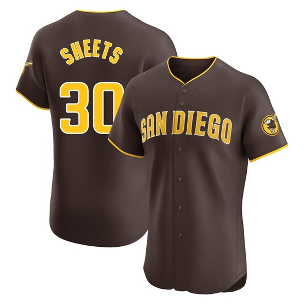Kdoa S.Diego Padres #30 Gavin Sheets Player Brown Home Limited Elite Stitched Jerseys