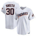 Kdoa S.Diego Padres #30 Gavin Sheets Player White Cooperstown Collection Limited Home Stitched Jerseys