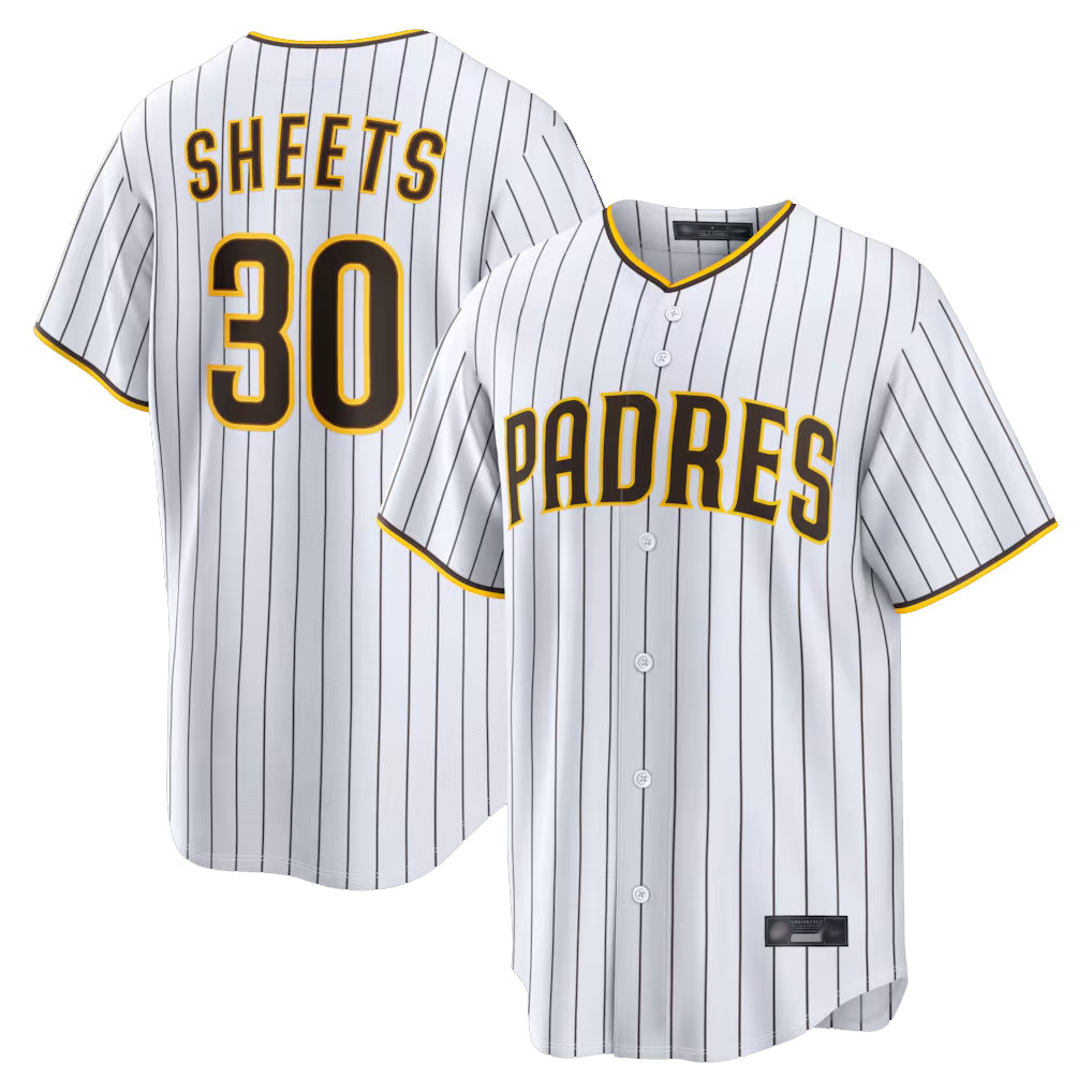 Kdoa S.Diego Padres #30 Gavin Sheets Player White Home Limited Game Stitched Jerseys