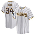 Kdoa S.Diego Padres #34 Michael King Player White Home Game Stitched Jerseys