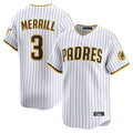 Kdoa S.Diego Padres #3 Jackson Merrill Player White Home Limited Stitched Jerseys