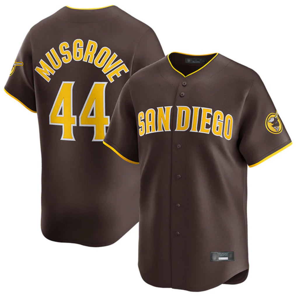 Kdoa S.Diego Padres #44 Joe Musgrove Player Brown Home Limited Stitched Jerseys
