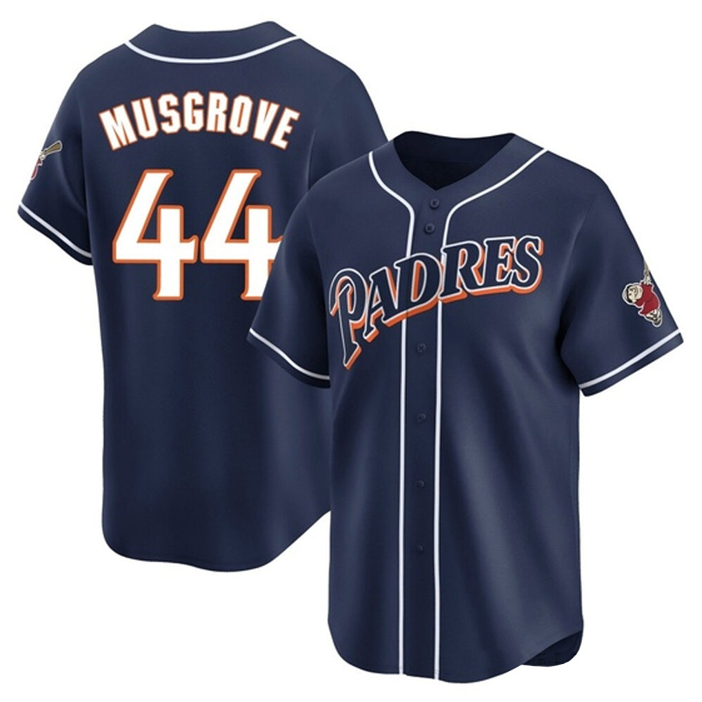 Kdoa S.Diego Padres #44 Joe Musgrove Player Navy Cooperstown Collection Limited Home Stitched Jerseys