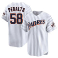 Kdoa S.Diego Padres #58 Wandy Peralta Player White Cooperstown Collection Limited Home Stitched Jerseys