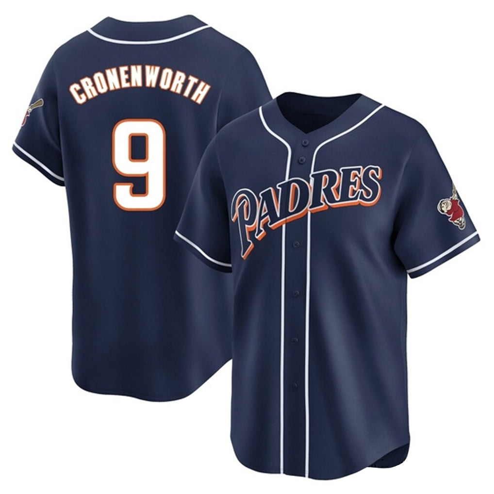 Kdoa S.Diego Padres #9 Jake Cronenworth Player Navy Cooperstown Collection Limited Home Stitched Jerseys