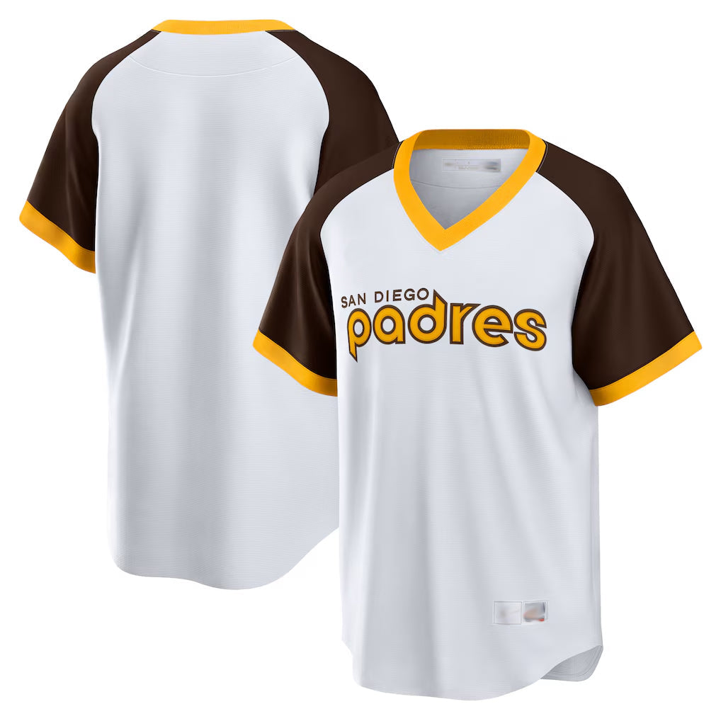 Kdoa S.Diego Padres Blank Player White Home Cooperstown Collection Game Stitched Jerseys