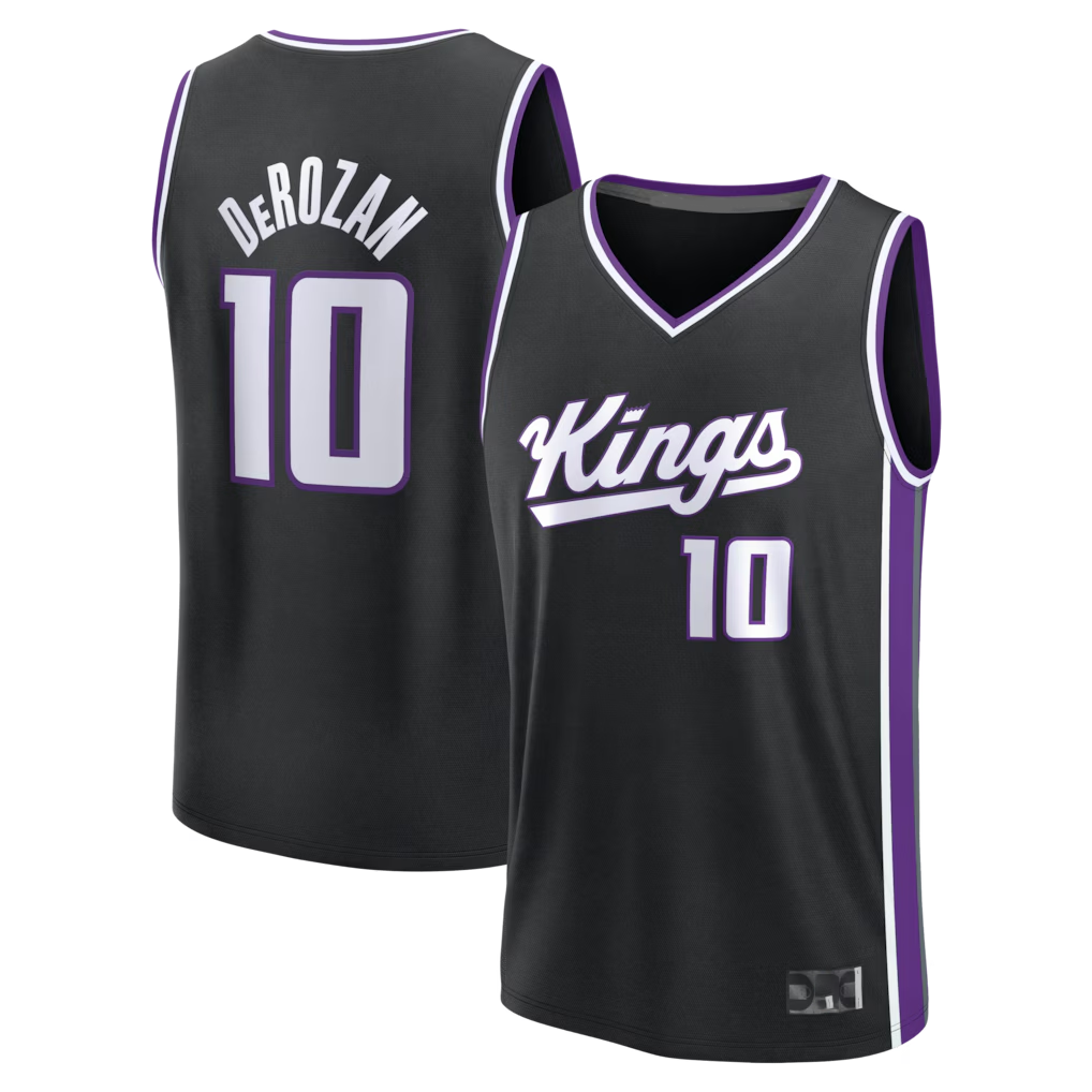 Kdoa S.Kings #10 DeMar DeRozan Fanatics Black Fast Break Replica Player Jerseys - Icon Edition