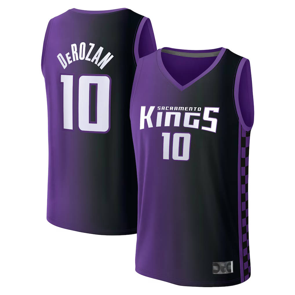 Kdoa S.Kings #10 DeMar DeRozan Fanatics Purple Fast Break Replica Jerseys - Statement Edition
