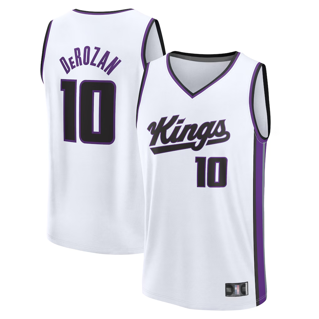 Kdoa S.Kings #10 DeMar DeRozan Fanatics White Fast Break Replica Player Jerseys - Association Edition