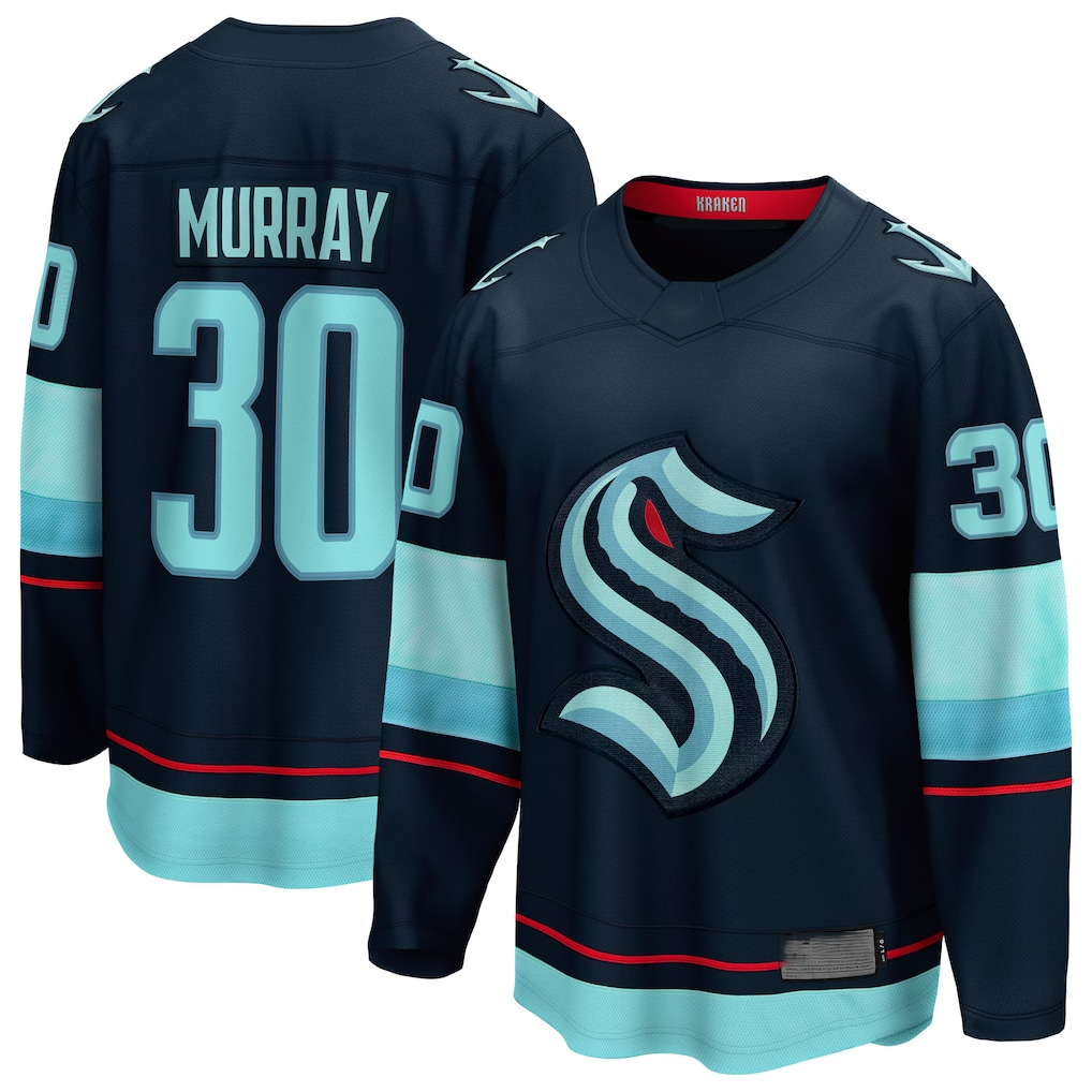 Kdoa S.Kraken #30 Matt Murray Deep Sea Blue Home Breakaway Jerseys
