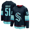 Kdoa S.Kraken #51 Shane Wright Deep Sea Blue Home Breakaway Player Jerseys
