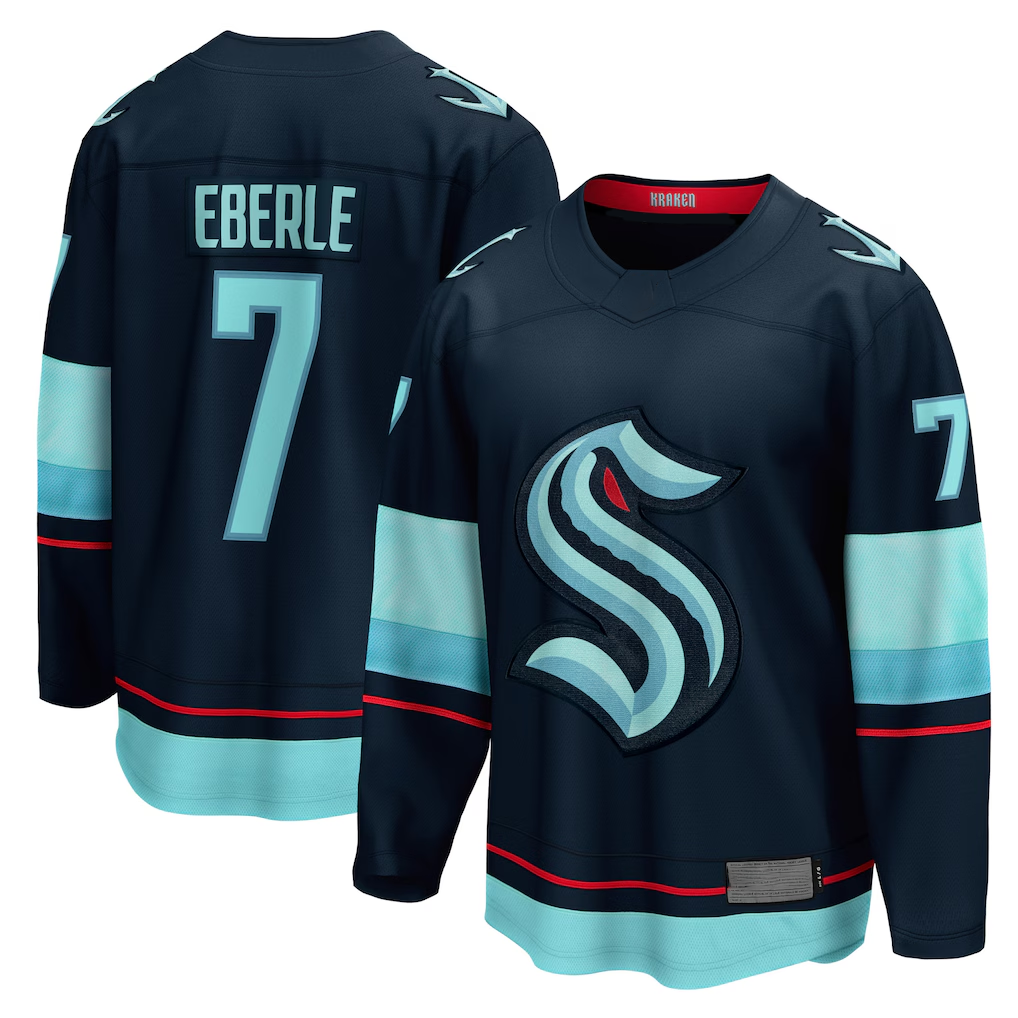 Kdoa S.Kraken #7 Jordan Eberle Navy Home Breakaway Player Jerseys