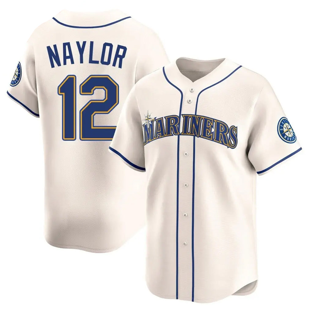 Kdoa S.Mariners #12 Josh Naylor Player Cream Home Limited Stitched Jerseys