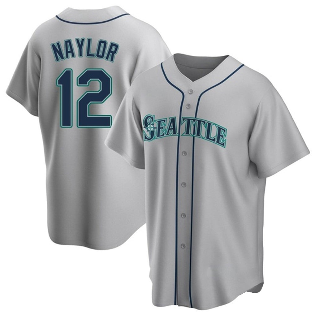 Kdoa S.Mariners #12 Josh Naylor Player Gray Home Game Stitched Jerseys