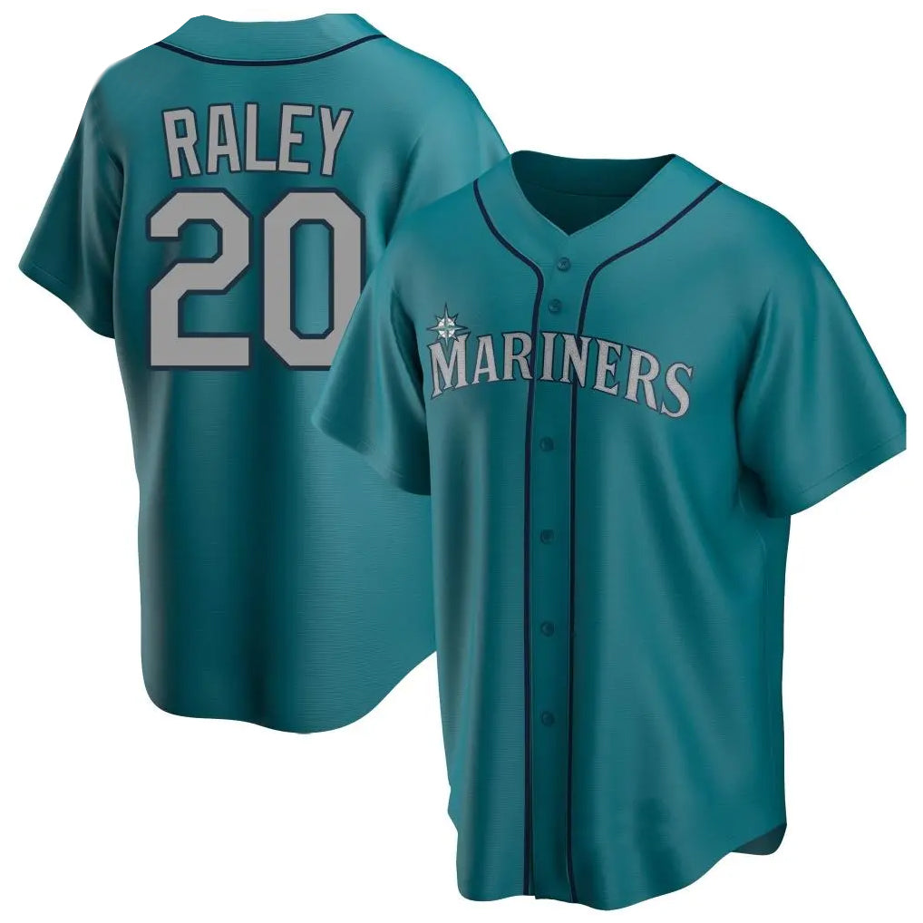 Kdoa S.Mariners #20 Luke Raley Player Teal Home Game Stitched Jerseys
