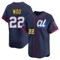 Kdoa S.Mariners #22 Bryan Woo Player Navy American League All-Star Edition Limited Stitched Jerseys
