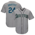 Kdoa S.Mariners #24 Ken Griffey Jr Player Gray Cool Base Home Game Stitched Jerseys