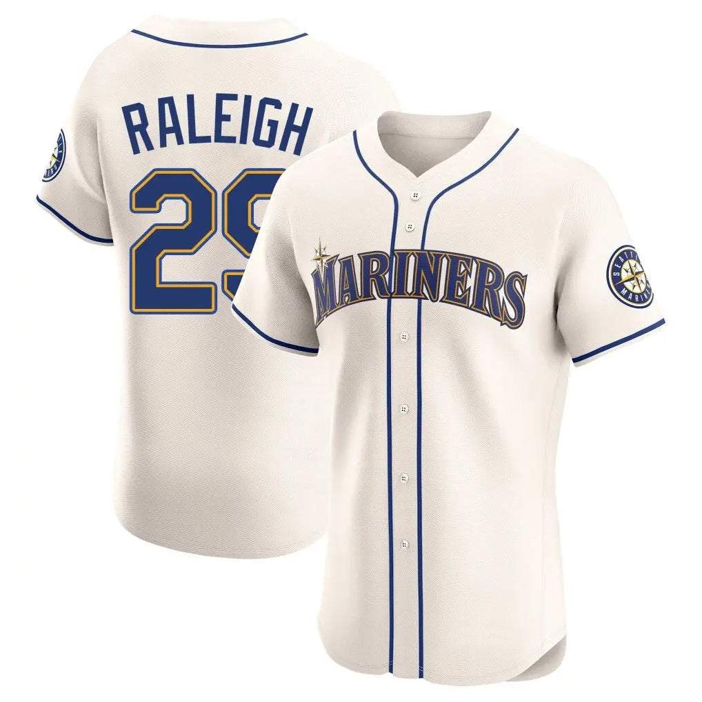 Kdoa S.Mariners #29 Cal Raleigh Player Cream Home Limited Elite Stitched Jerseys