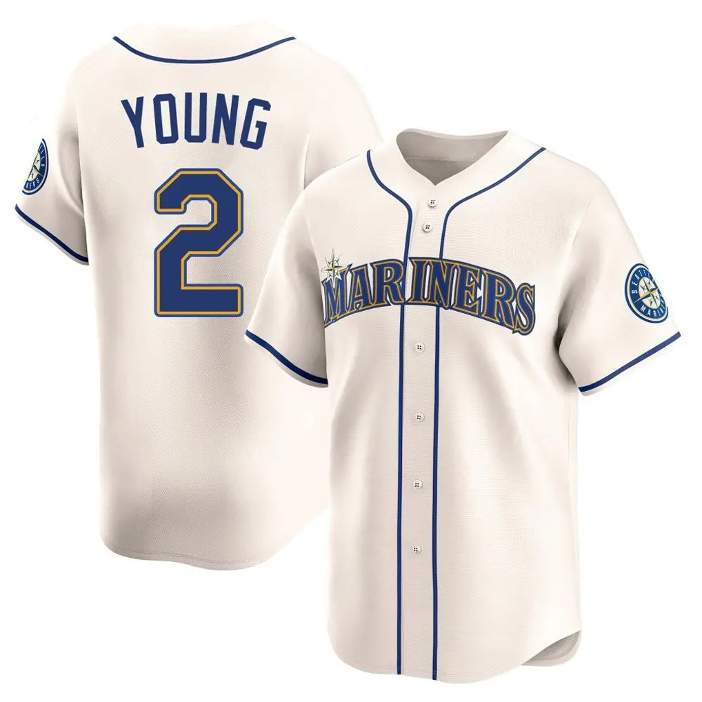 Kdoa S.Mariners #2 Cole Young Player Cream Home Limited Stitched Jerseys