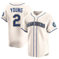 Kdoa S.Mariners #2 Cole Young Player Cream Home Limited Stitched Jerseys