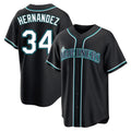 Kdoa S.Mariners #34 Felix Hernandez Player Black Fashion Home Limited Stitched Jerseys