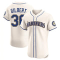 Kdoa S.Mariners #36 Logan Gilbert Player Cream Home Limited Elite Stitched Jerseys
