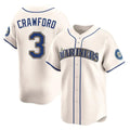 Kdoa S.Mariners #3 J.P. Crawford Player Cream Home Limited Stitched Jerseys