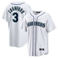 Kdoa S.Mariners #3 J.P. Crawford Player White Home Game Stitched Jerseys