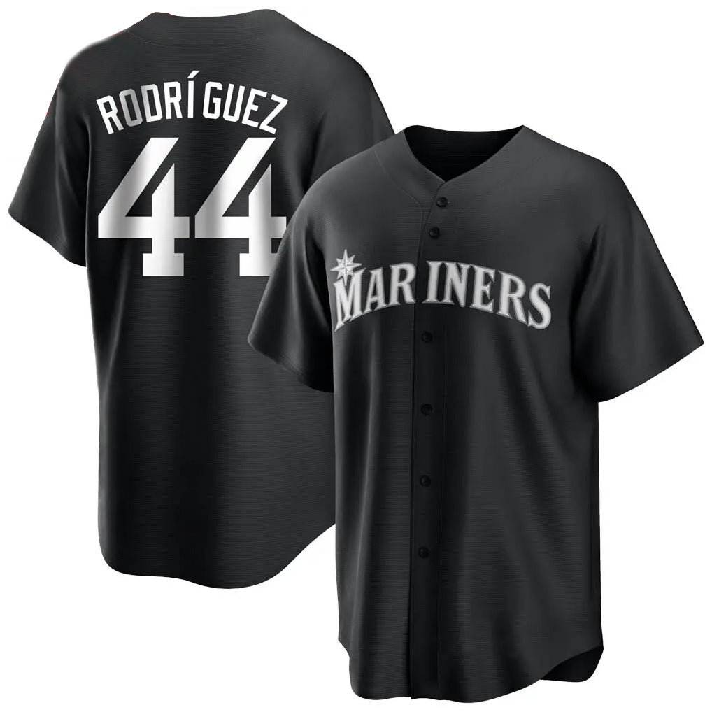Kdoa S.Mariners #44 Julio Rodriguez Player Black Home Limited Stitched Jerseys